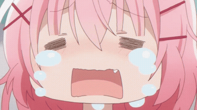 Pink Haired Anime Character Crying GIF