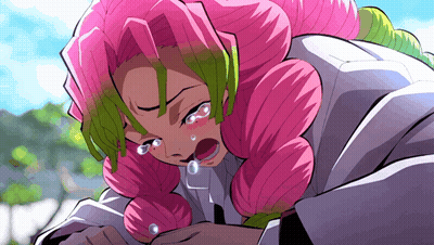 Pink Haired Anime Character Crying Tears GIF