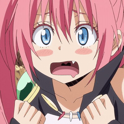 Pink Haired Anime Character Surprised Close Up GIF