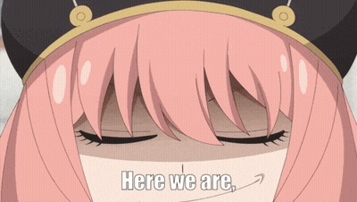Pink Haired Anime Girl Eyes Closed Here We Are