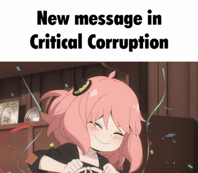 Pink Haired Anime Girl New Message In Critical Corruption GIF