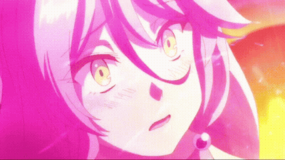 Pink Haired Anime Girl With Yellow Eyes GIF