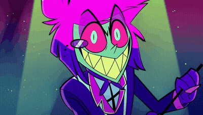 Pink Haired Cartoon Character Holding Wand GIF