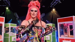 Pink Haired Drag Queen GIF