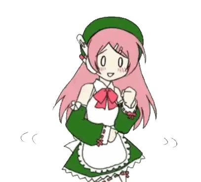 Pink Haired Girl Giving Peace Sign Sticker