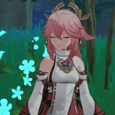 Pink-Haired Girl In Flower Field GIF