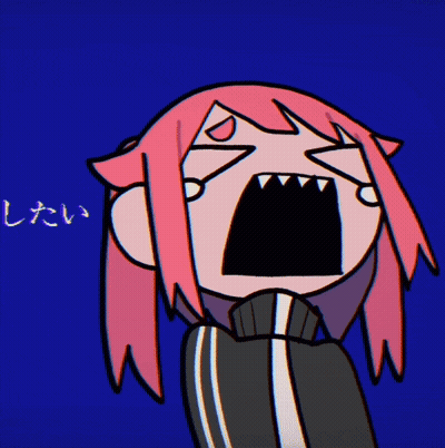 Pink Haired Girl Making Face GIF