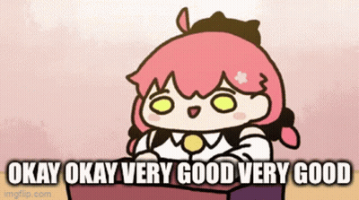 Pink Haired Girl Saying Okay Okay Very Good GIF