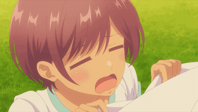 Pink-Haired Girl With Letter H On Forehead GIF