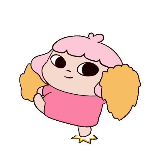 Pink Haired Girl With Star Foot Sticker