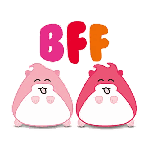 Pink Hamsters BFF Sticker