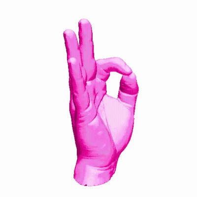 Pink Hand Making OK Sign