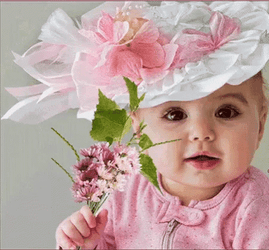 Pink Hat Baby Girl GIF