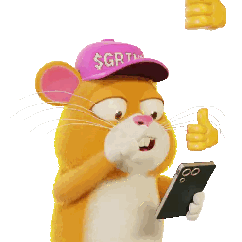 Pink Hat Mouse Thumbs Up Sticker