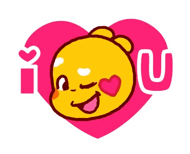Pink Heart Behind Smiley Face Sticker