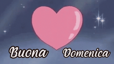 Pink Heart Buona Domenica GIF
