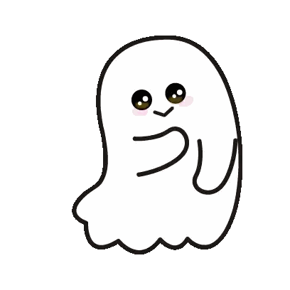 Pink Heart-Eyed Ghost Sticker