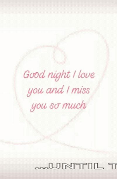 Pink Heart Good Night I Love You And I Miss You So Much GIF