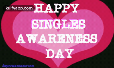 Pink Heart Happy Singles Awareness Day GIF
