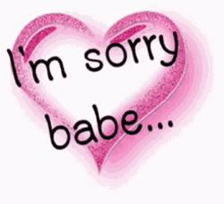 Pink Heart I Am Sorry Babe  GIF