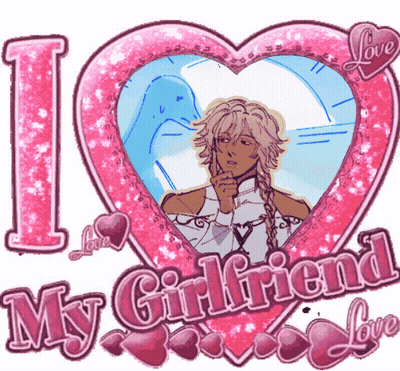 Pink Heart I Love My Girlfriend GIF