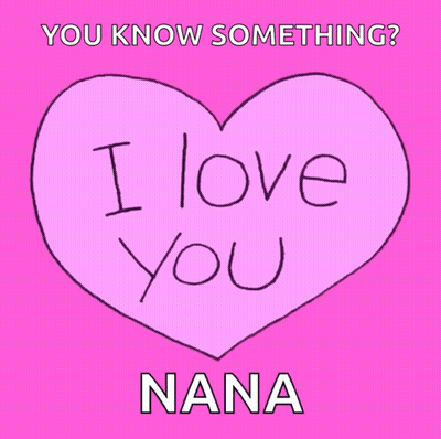 Pink Heart I Love You Very Very Much Nana GIF