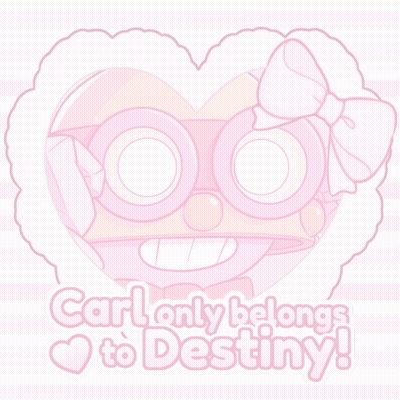 Pink Heart Saying Carl Only Belongs To Destiny GIF