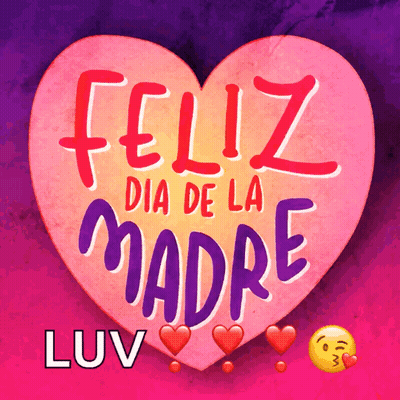 Pink Heart Saying Feliz Dia De La Madre GIF
