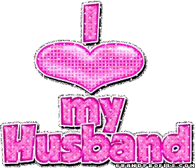 Pink Heart Saying I Love My Husband Sticker