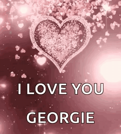 Pink Heart Saying I Love You Georgie GIF