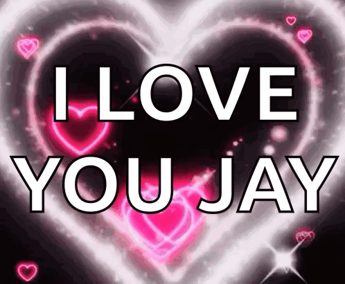 Pink Heart Saying I Love You Jay GIF