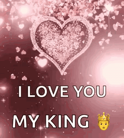 Pink Heart Saying I Love You My King