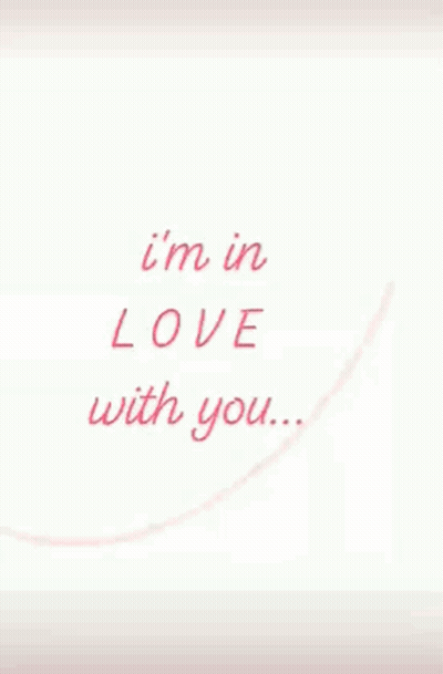 Pink Heart Saying I'm In Love With You GIF