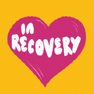 Pink Heart Saying In Recovery GIF