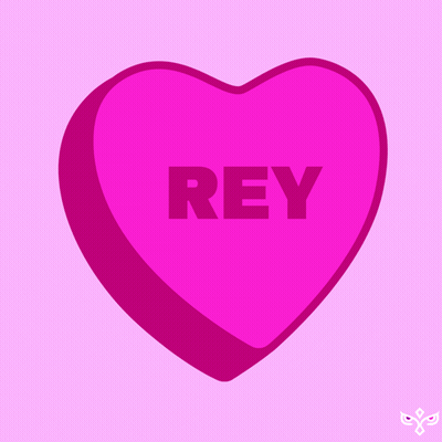 Pink Heart Saying Rey GIF
