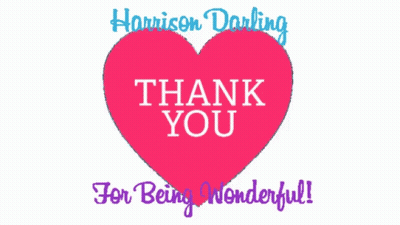 Pink Heart Saying Thank You GIF
