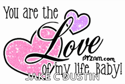Pink Heart Saying You Are The Love Of My Life Baby GIF