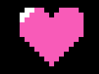 Pink Heart Shine Pixel