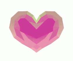 Pink Heart Spin Low Poly