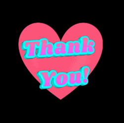 Pink Heart Thank You Sticker GIF