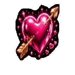 Pink Heart With Arrow Sticker