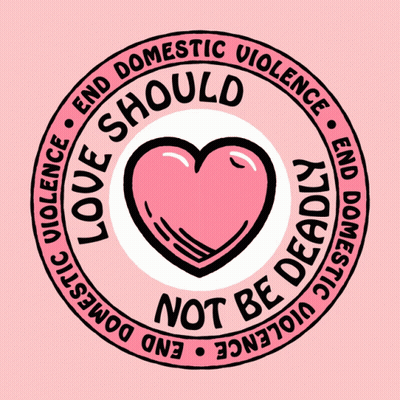 Pink Heart With Arrow Saying Love Should Not Be Deadly GIF
