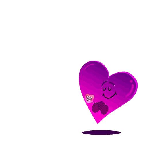 Pink Heart With Dhak Dhak Speech Bubble Sticker