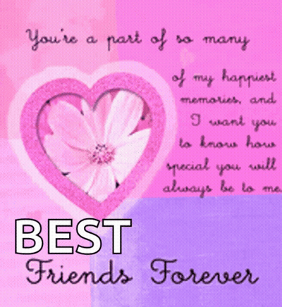 Pink Heart With Flower And Memories GIF