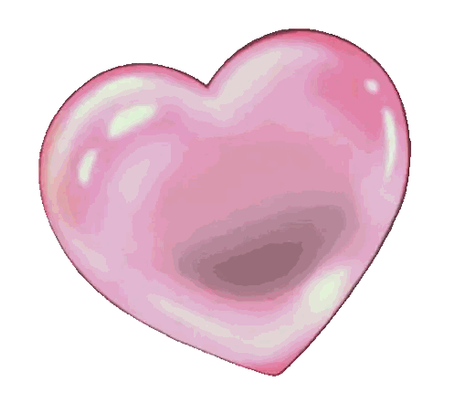 Pink Heart With Hole Sticker