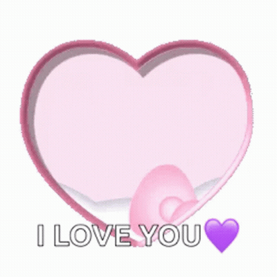 Pink Heart With I Love You GIF