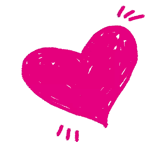 Pink Heart With Lines Sticker