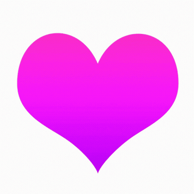 Pink Heart With Love In Gold GIF