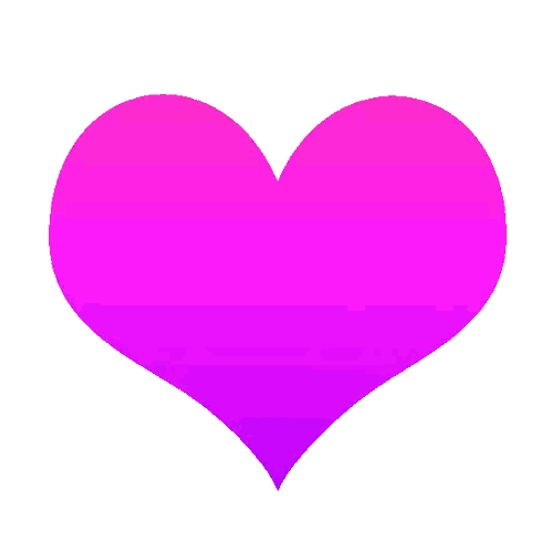 Pink Heart With Love In Gold Sticker