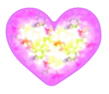 Pink Heart With Rainbow Background Sticker